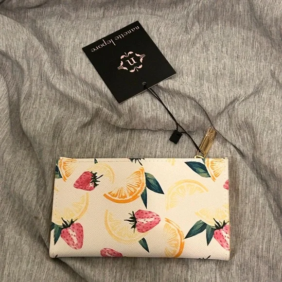 NANETTE LEPORE Juicy Fruits Slim Bifold Wallet With Snap Button Closure. - Picture 7 of 13